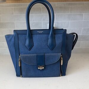 Henri Bendel Blue Satchel